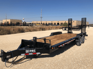 Behnke equipment trailer on display at River-Roads